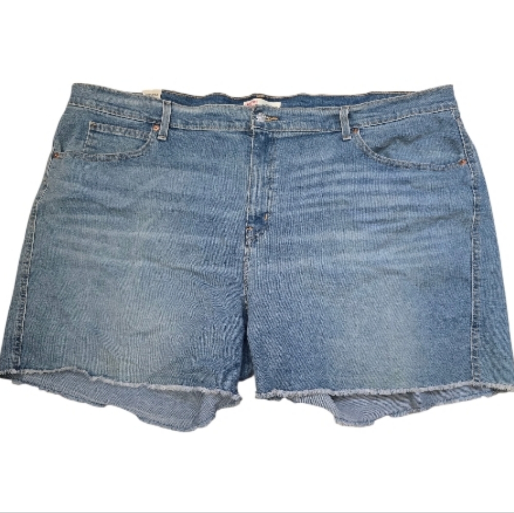 Levis Signature High Rise Blue Denim Women's Shorts, Sz 28, NWT